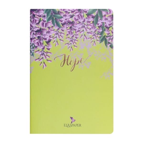 Lila Wisteria Hoper Notizbuch