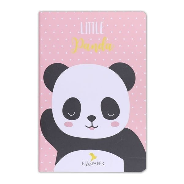 Panda Kleines rosa Notizbuch