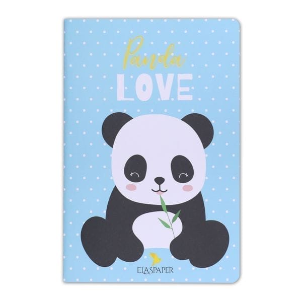 Panda Love Blaues Notizbuch