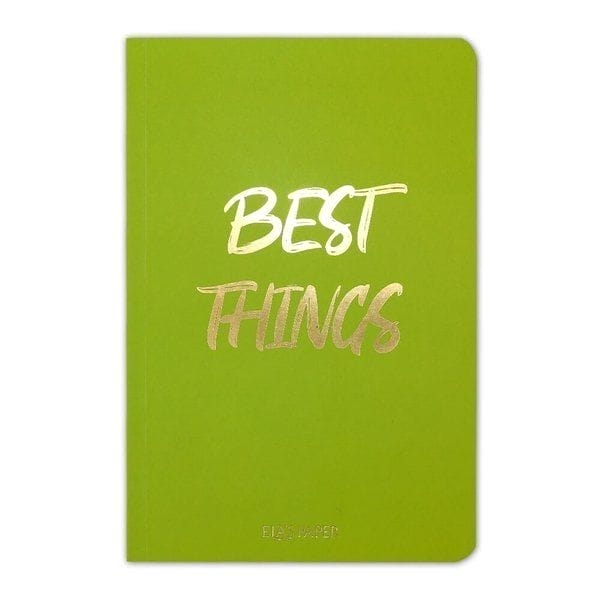 Neongrünes Notizbuch