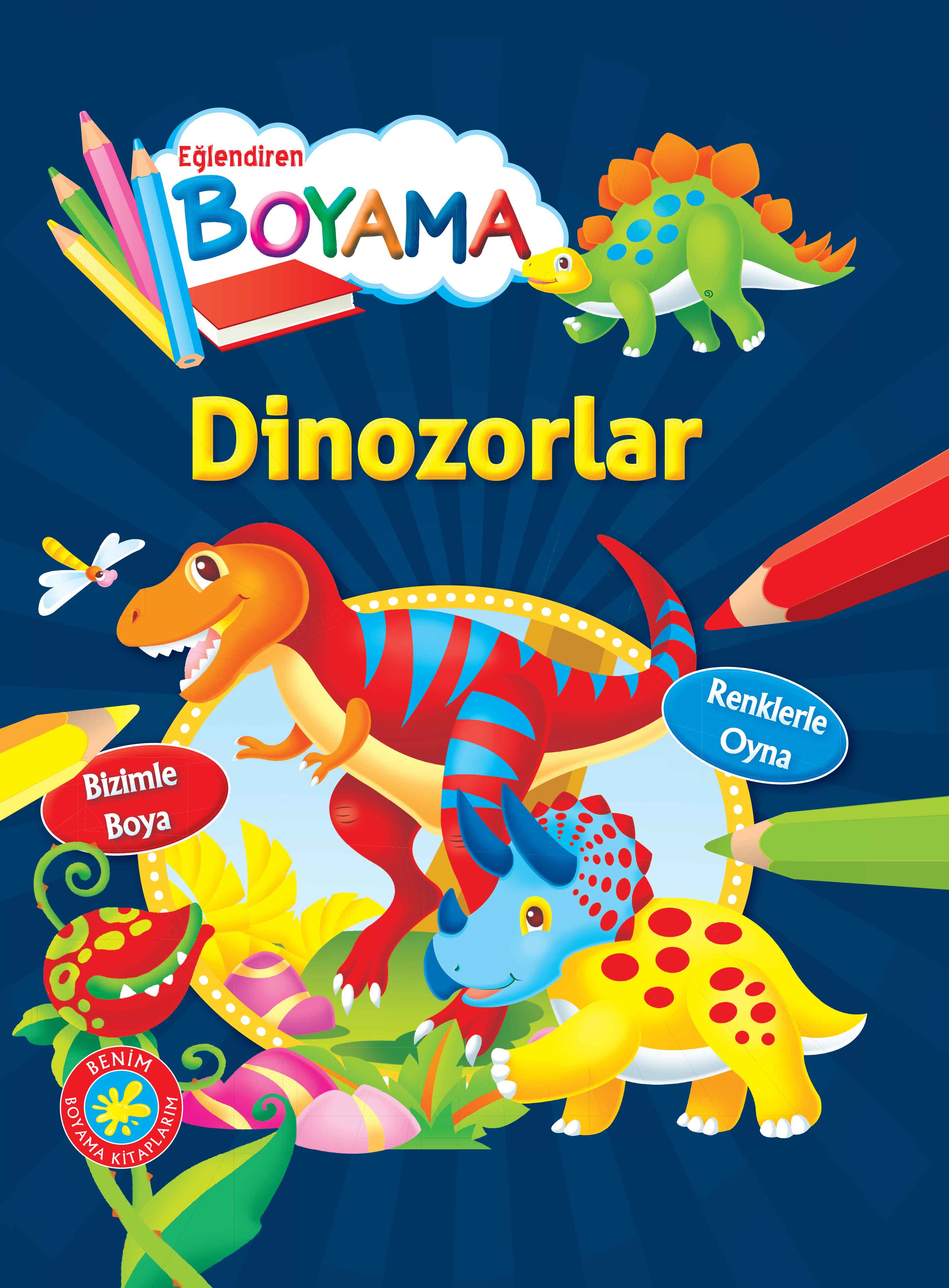 Lustiges Malbuch – Dinosaurier