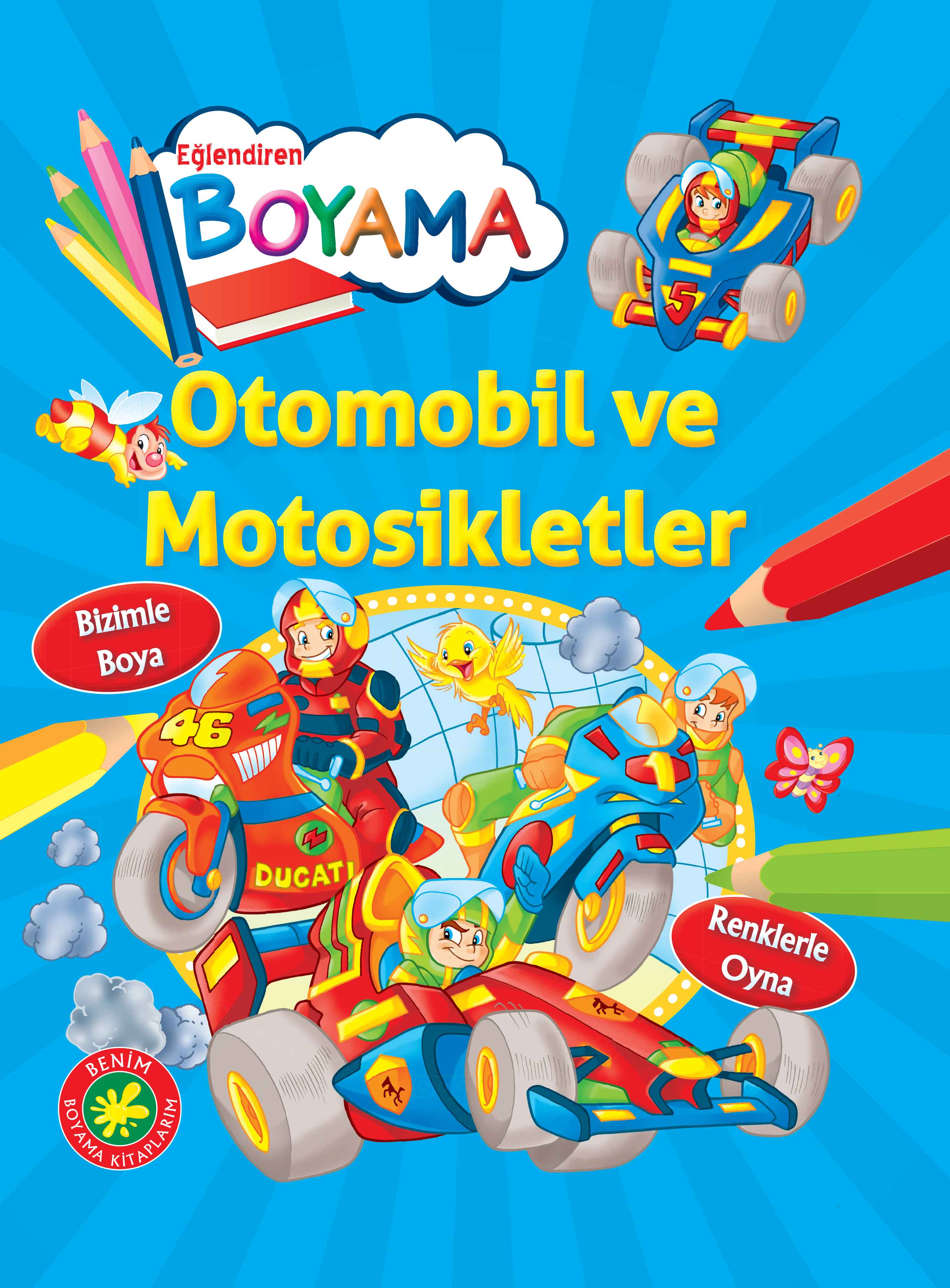 Lustige Malbücher – Autos und Motorräder