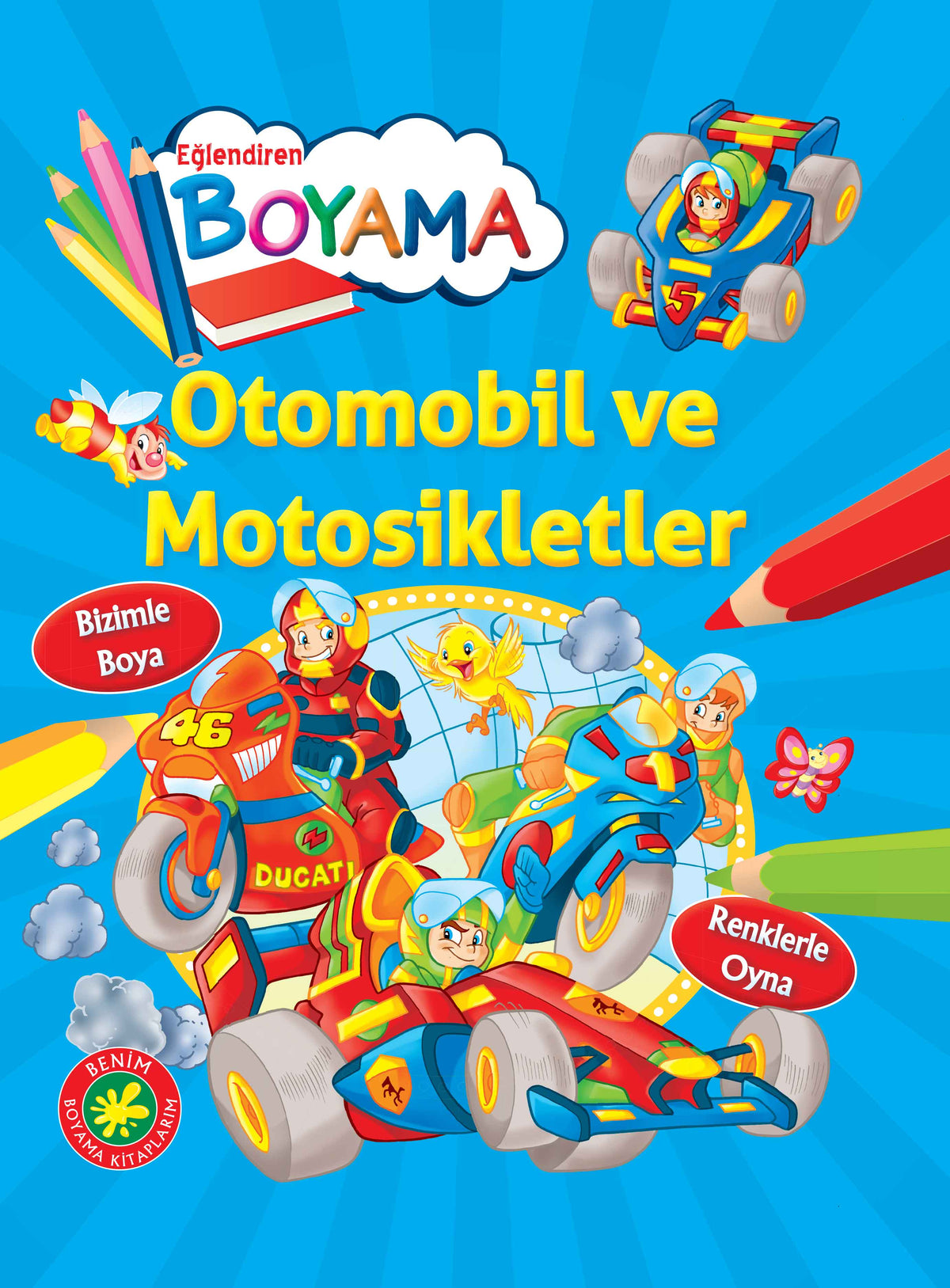 Lustige Malbücher – Autos und Motorräder