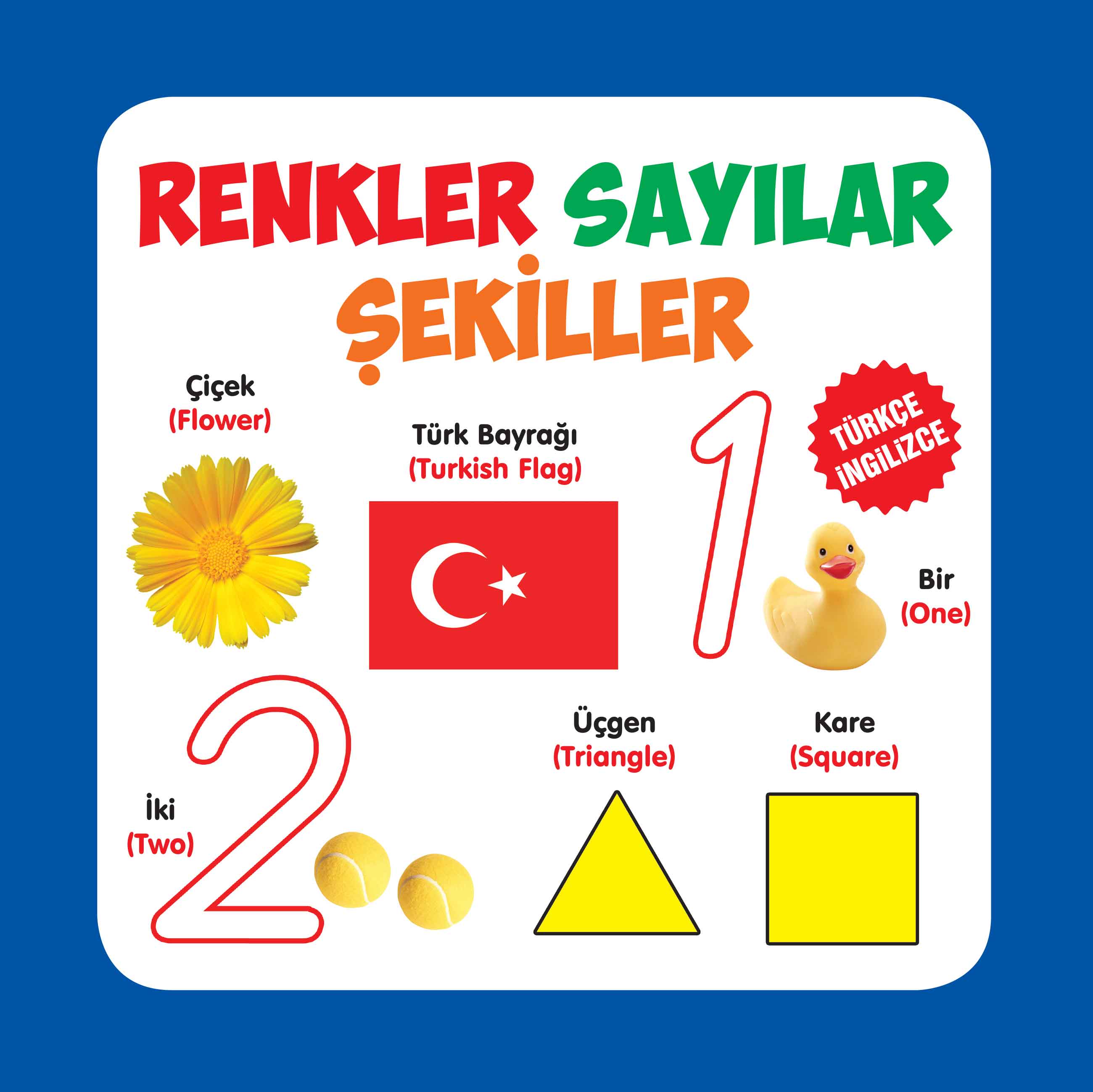 Farben - Zahlen - Formen Türkisch-Englisch