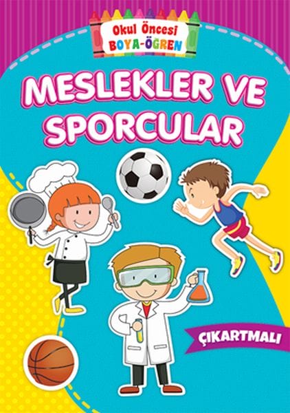 Paint-Learn ji bo Pêşdibistanê - Pîşe û Werzişvan - Stîker
