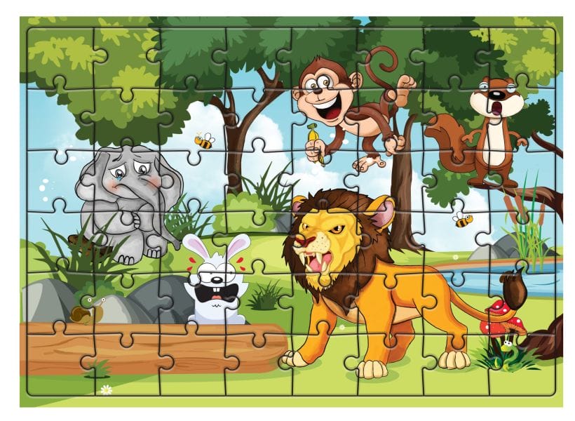 Tiere und Emotionen – Puzzle (48 Teile)
