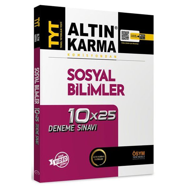 Altın Karma TYT Sozialwissenschaften 10x25 Übungsklausuren mit vollständigen Videolösungen