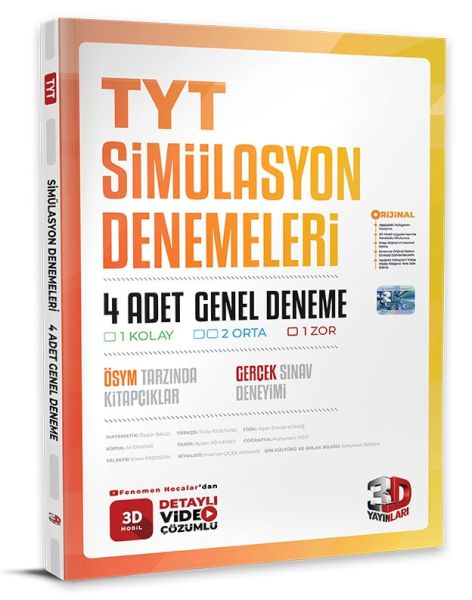 3D Publications TYT 4-teilige Simulations-General-Mock-Examen