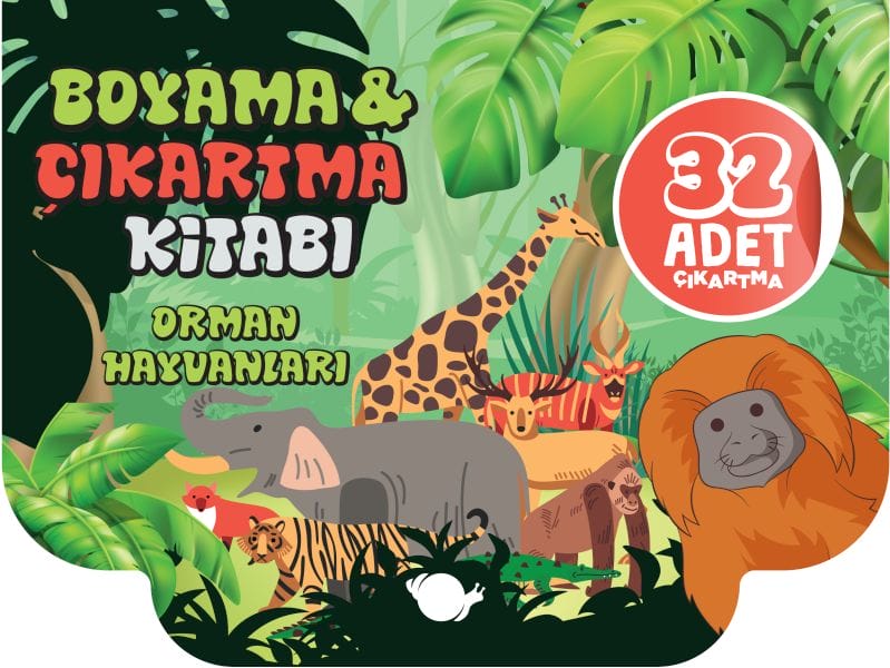 Waldtiere – Mal- und Stickerbuch